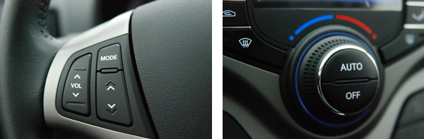 Управление аудиосистемой кнопками на руле есть уже в базе. Шайба управления нераздельным микроклиматом удобна и функциональна. 