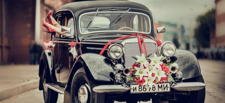 Оригинальный декор свадебного автомобиля: что выбрать?
