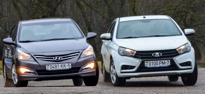 Извечный спор: Lada Vesta или Hyundai Solaris?