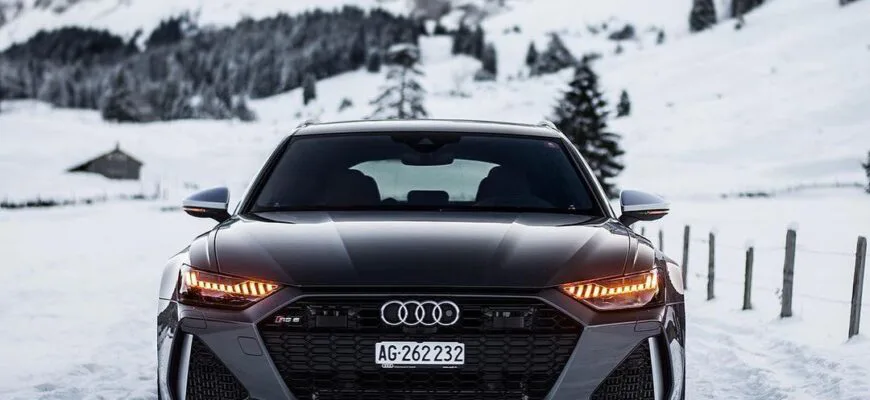 Audi RS6, зима, горы - что еще нужно для счастья?