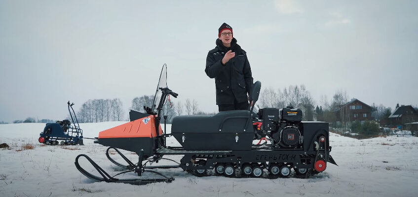 Видео: Academeg тестирует снегоход за 137 000 рублей