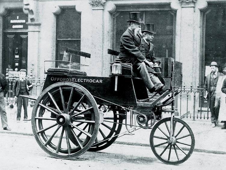 Электромобиль на улицах Великобритании конца XIX века