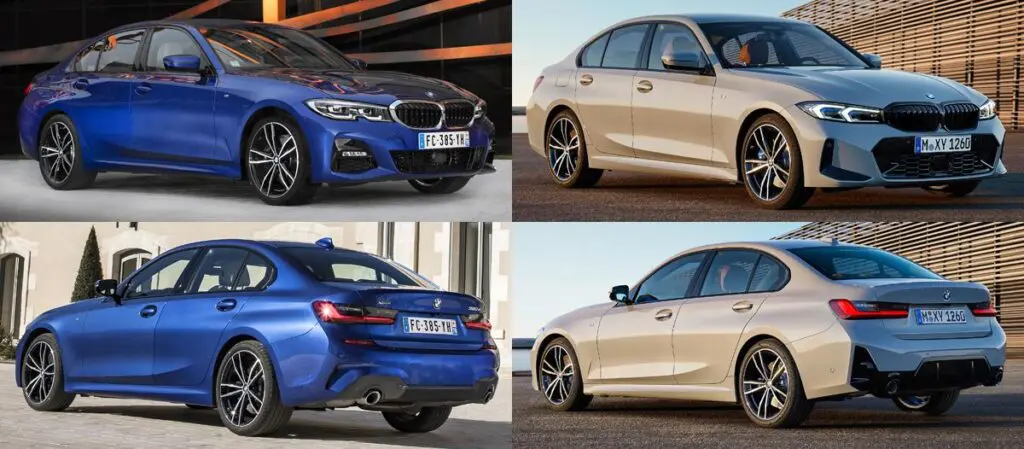 BMW 3-Series версии М до и после рестайлинга – слева и справа соответственно