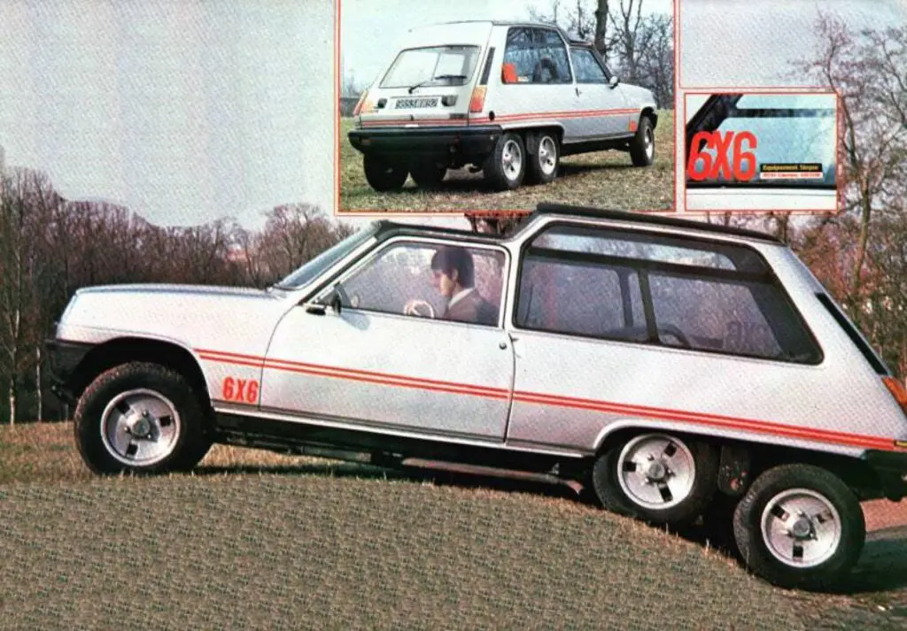 Renault 5 с колесной формулой 6х6