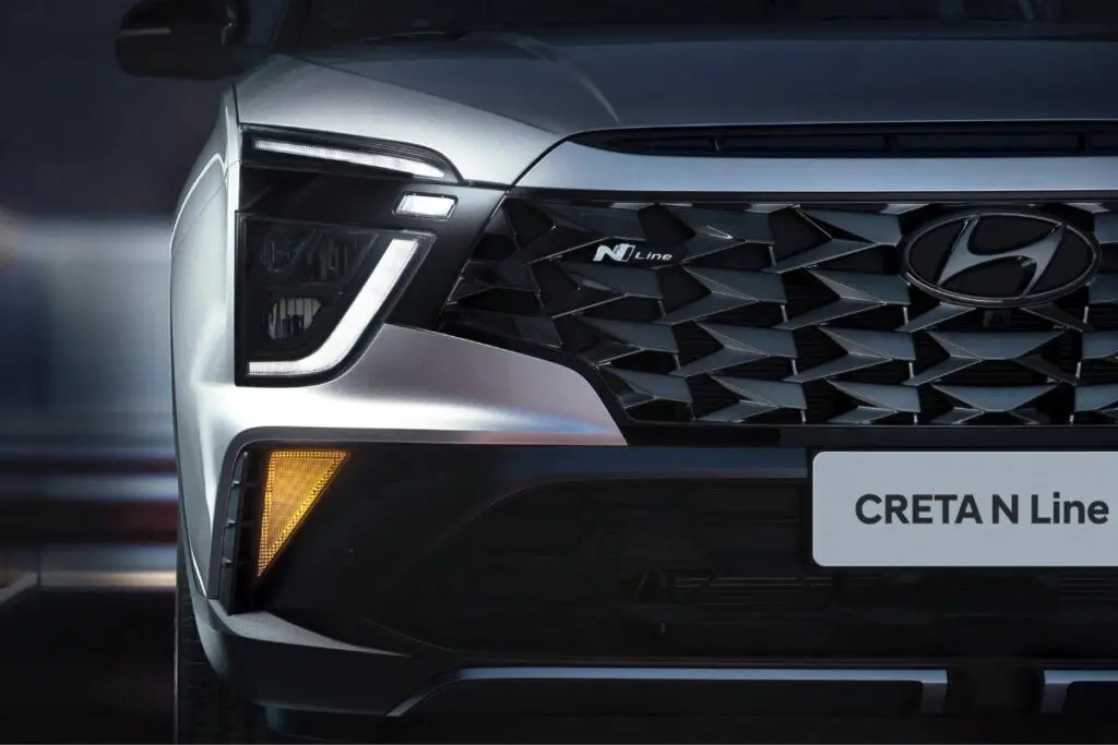 Оригинальное оформление передней части Hyundai Creta N Line