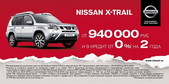 Популярный внедорожник Nissan X-Trail: такой цены еще не было!