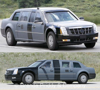 Шпионские снимки лимузина Cadillac One для Барака Обамы