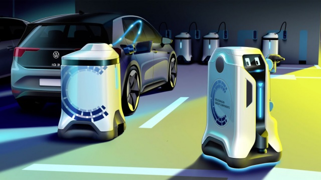 Volkswagen начал разработку роботов для зарядки своих электрокаров