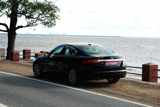 На Приморском шоссе, на побережье, среди дорогих особняков Jaguar - в своей стихии!