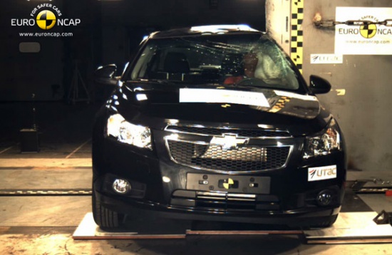 Боковой краш-тест нового Chevrolet Cruze от EuroNCAP.