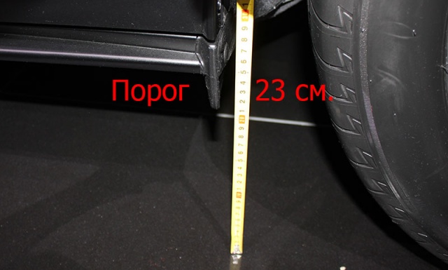 Клиренс (дорожный просвет) у Mazda CX-30 по порогам 23 см
