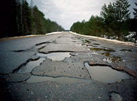 Состояние дорог в России всегда было удручающим