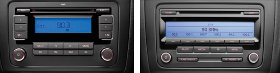 Магнитола c 4 динамиками и функцией чтения MP3 предлагается только в комплектации Highline, а более дорогая мультимедийная система с USB-входом опциональна даже для топовой комплектации.
